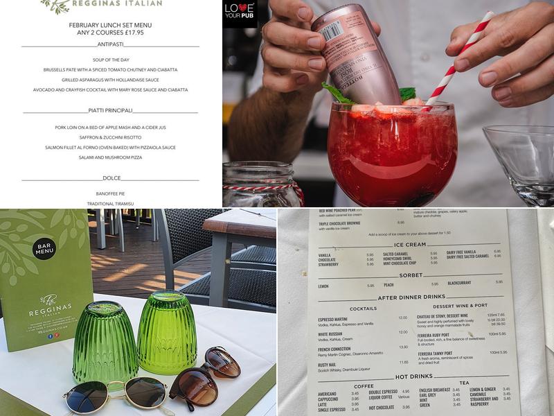 Regginas Italian Menu