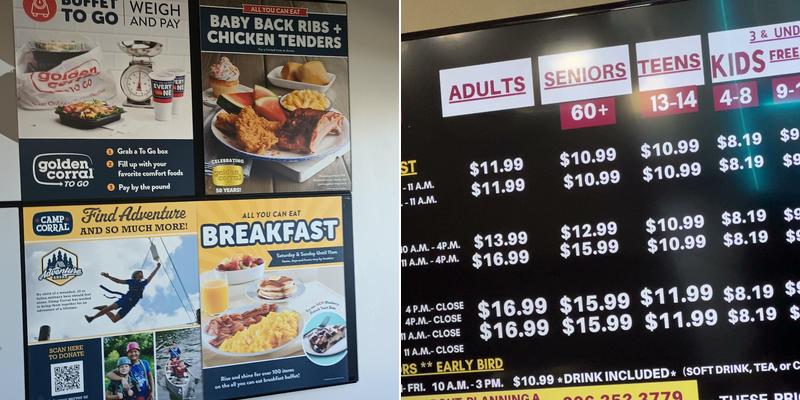 Golden Corral Buffet & Grill Menu