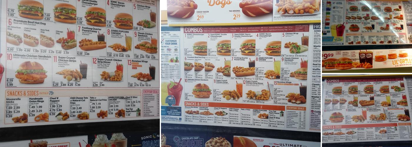 Sonic Drive-In Menu