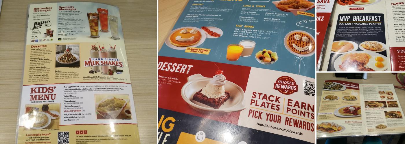 Huddle House Menu