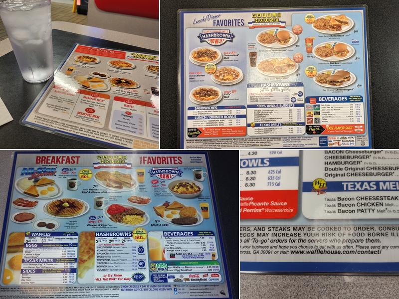 Waffle House Menu