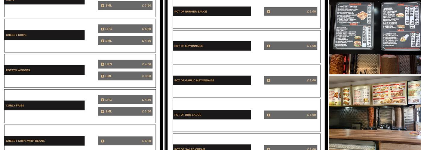 Fareham Charcoal Grill Menu
