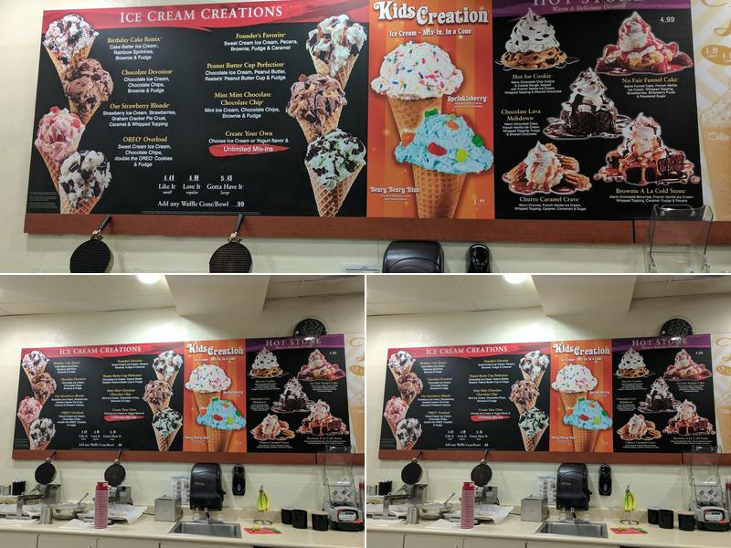 Cold Stone Creamery Menu