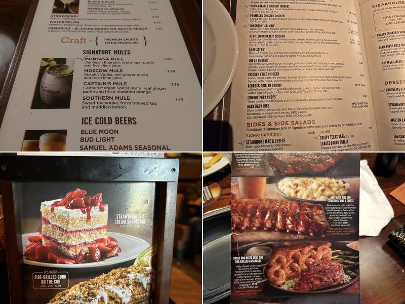 LongHorn Steakhouse Menu