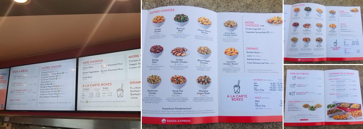 Panda Express Menu