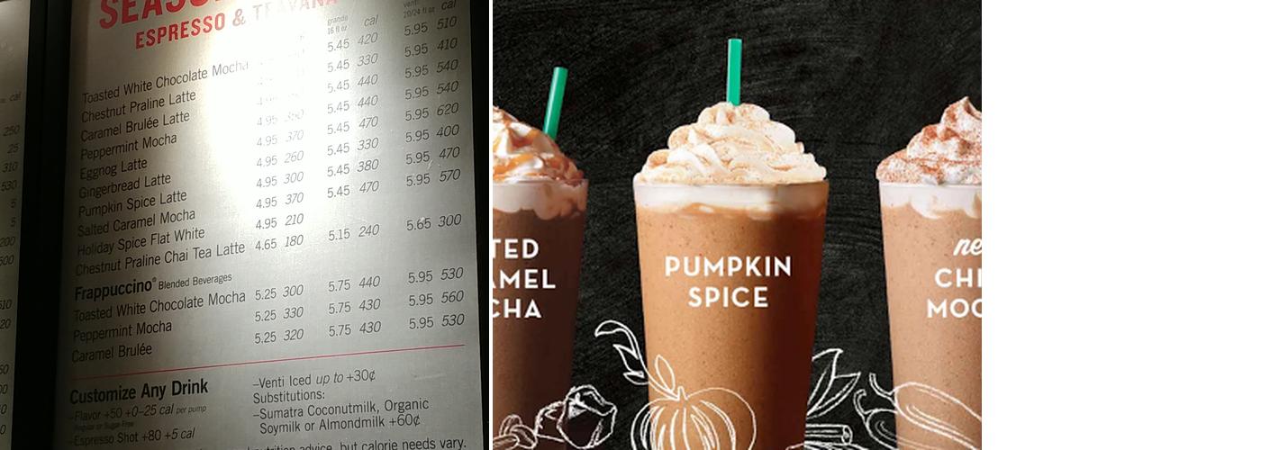 Starbucks Menu