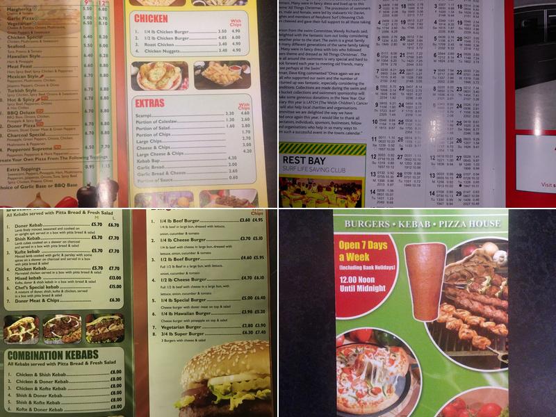 Pyle Charcoal Grill Menu