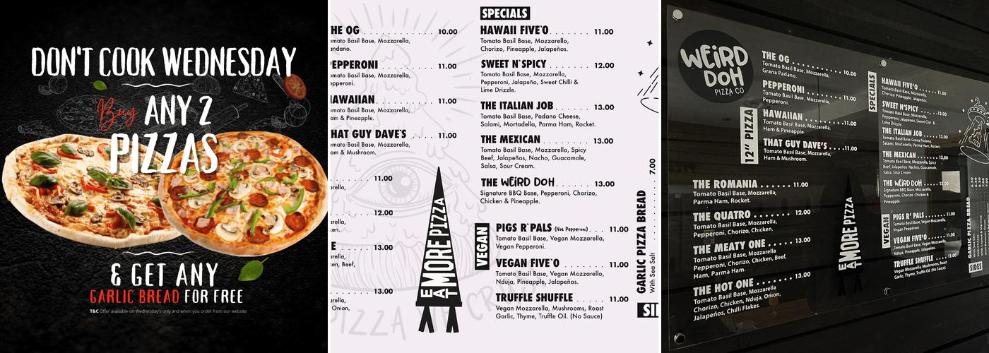 Weird Doh Pizza Co - Porthcawl Menu