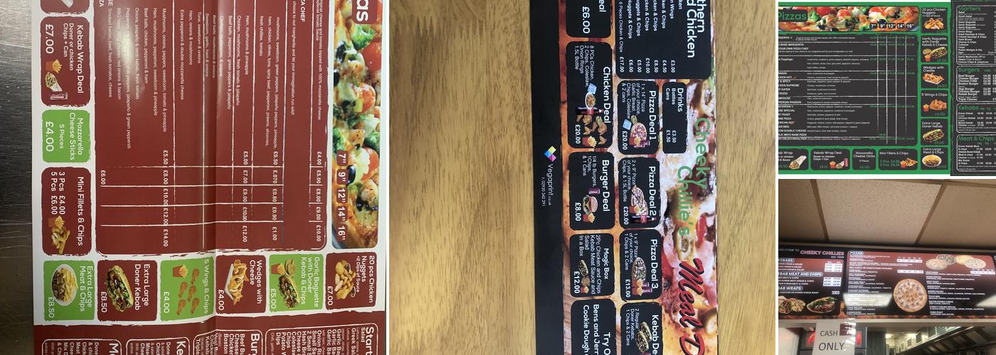 Cheeky Chillies Menu