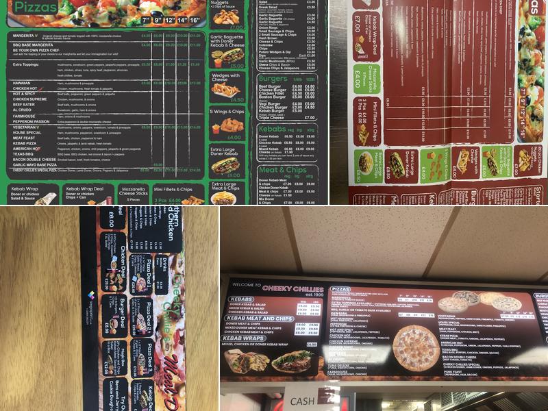 Cheeky Chillies Menu