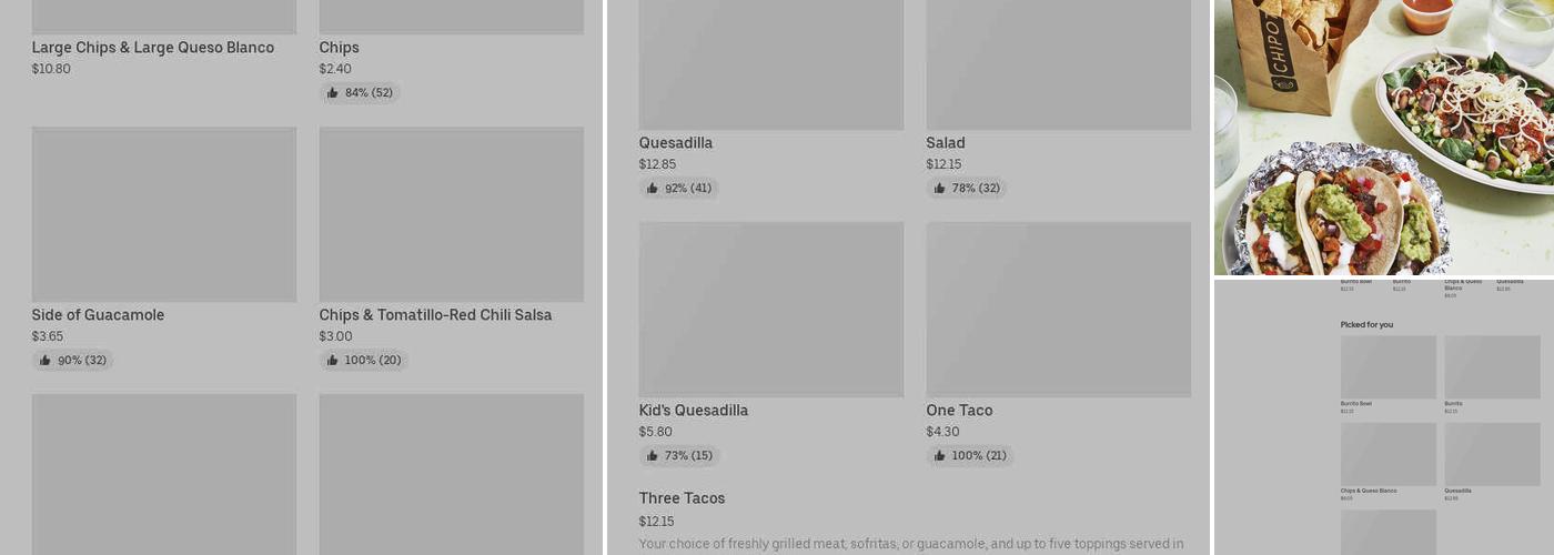 Chipotle Mexican Grill Menu