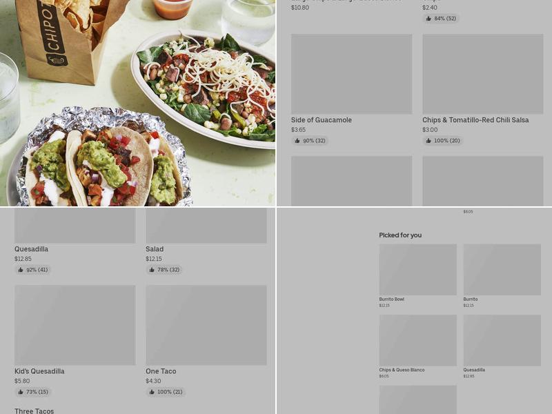 Chipotle Mexican Grill Menu