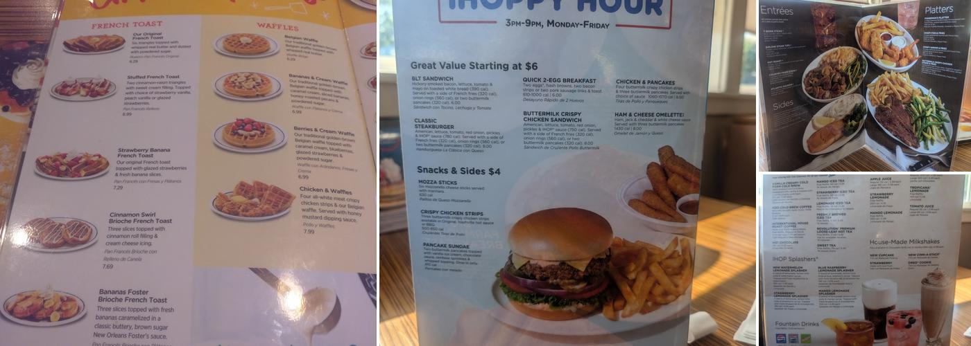 IHOP Menu