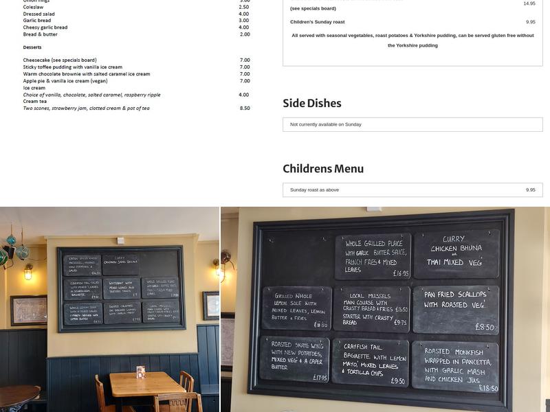 The Quay Menu