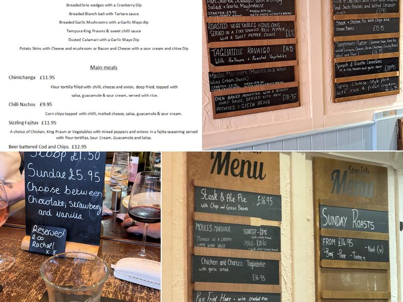 The Wayfarer Inn Menu