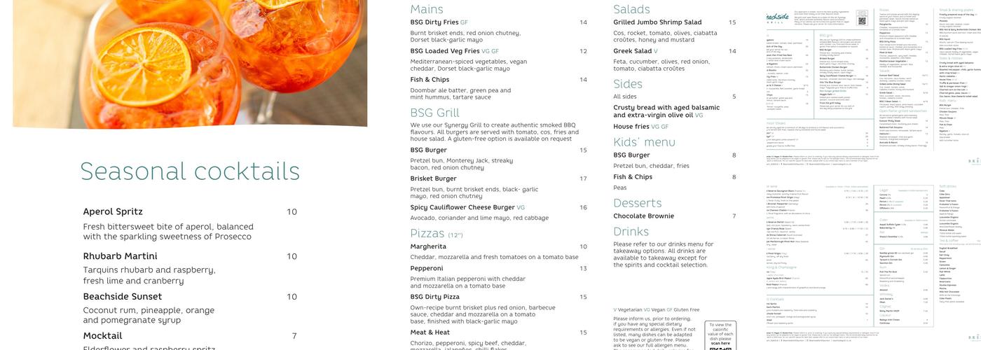 Beachside Grill Menu