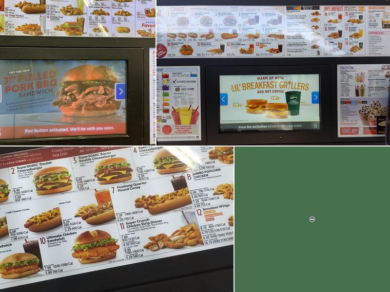 Sonic Drive-In Menu