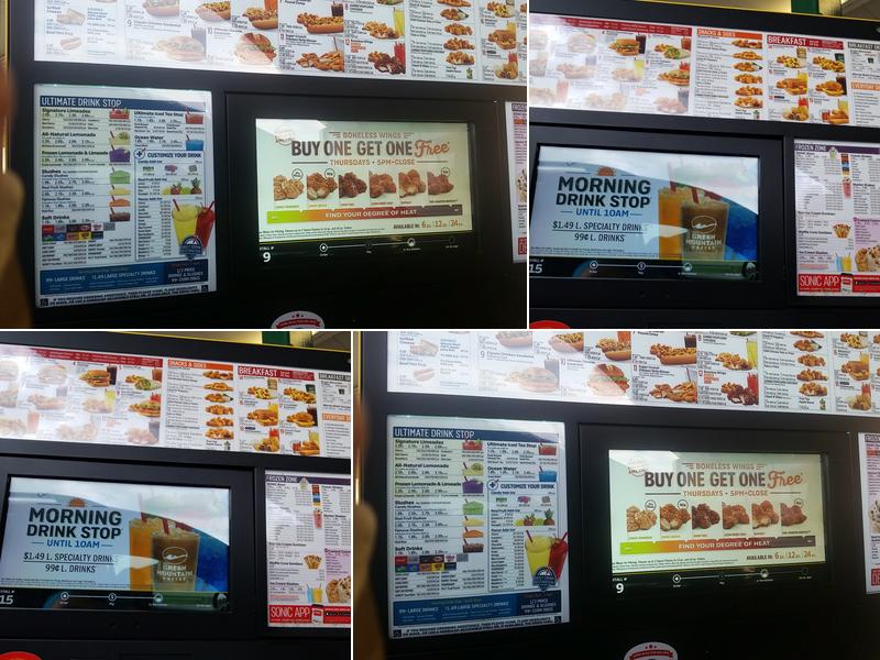 Sonic Drive-In Menu