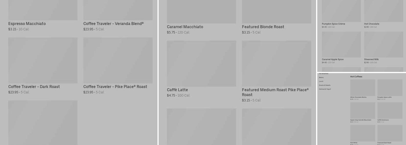 Starbucks Menu