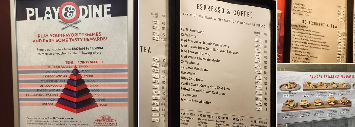 Starbucks Menu
