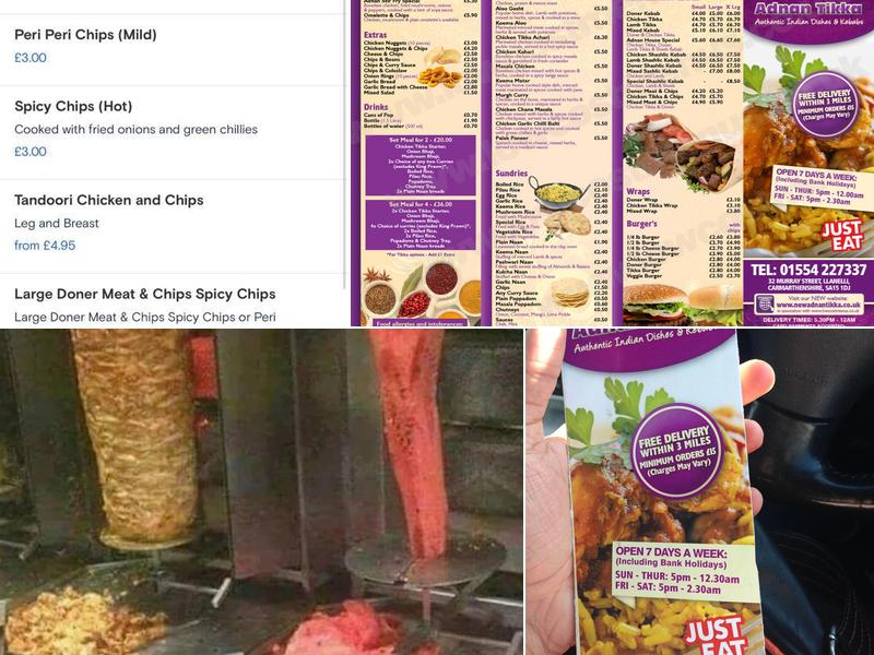 The New Adnan Tikka Menu