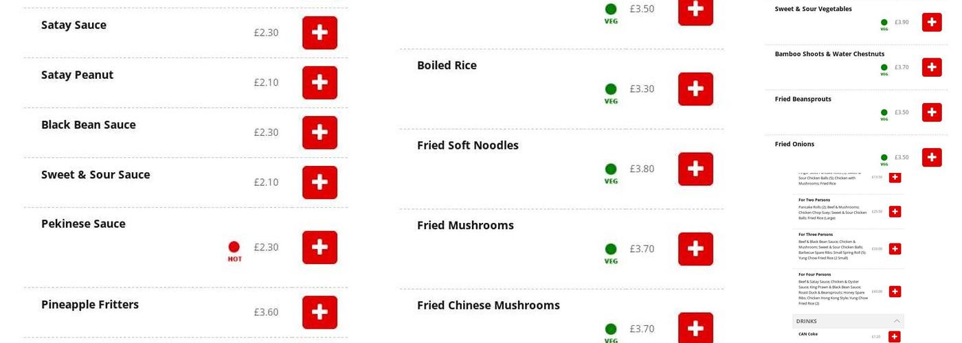 Llanelli Packed Meals Menu