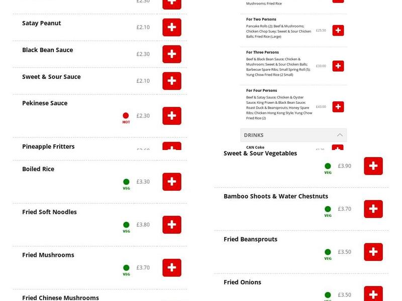 Llanelli Packed Meals Menu