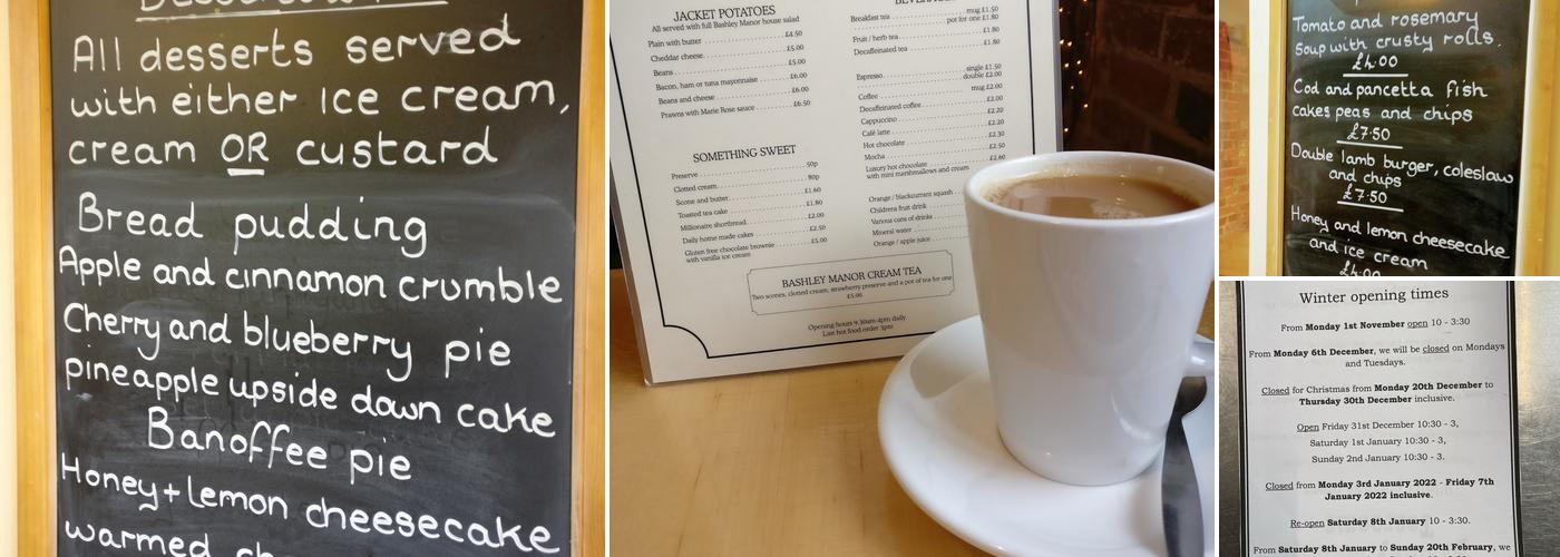 Bashley Manor Tearooms Menu