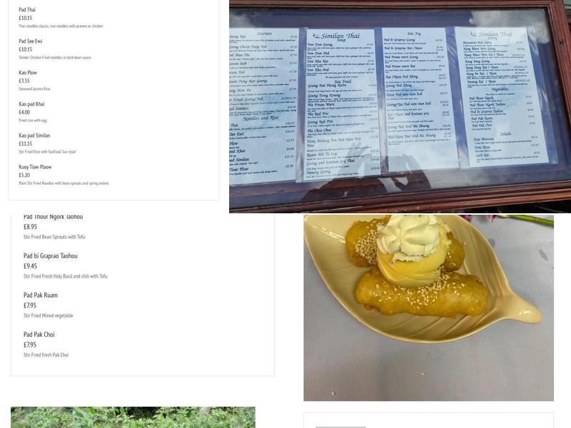 Similan Thai Menu