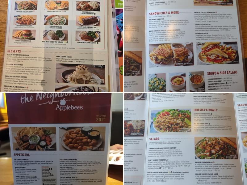 Applebee's Grill + Bar Menu