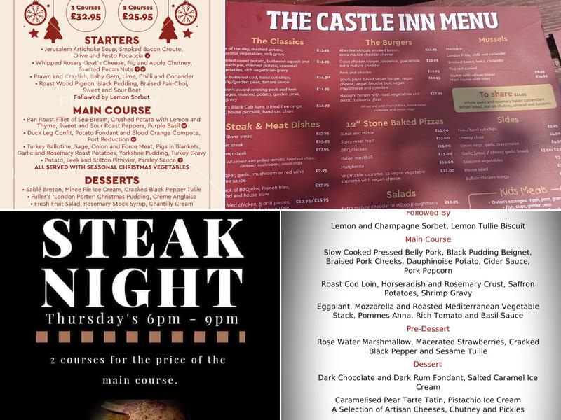 The Castle Inn Menu