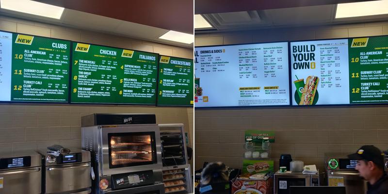 Subway Menu