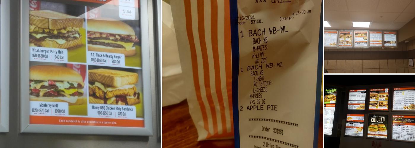 Whataburger Menu