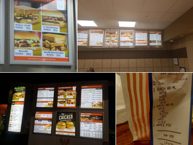 Whataburger Menu