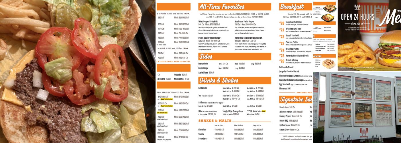 Whataburger Menu