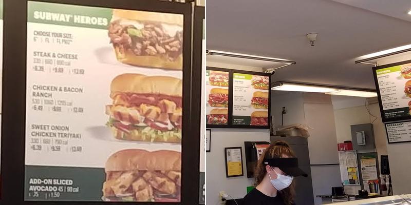 Subway Menu