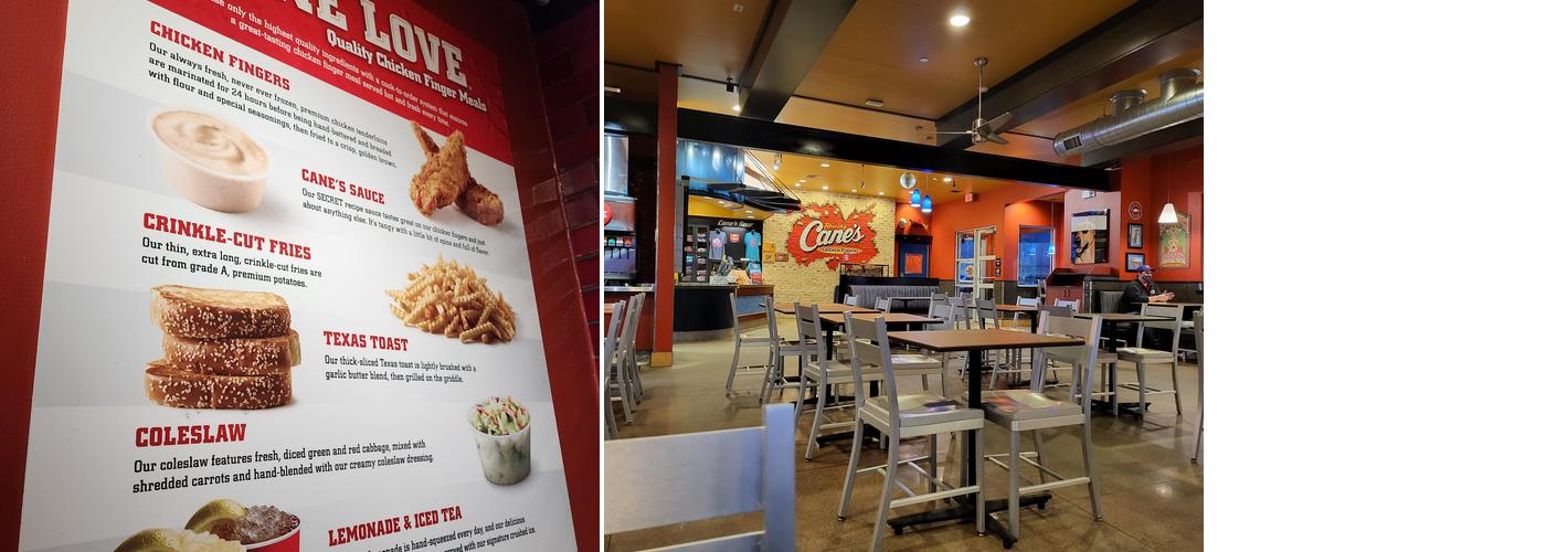 Raising Cane's Chicken Fingers Menu