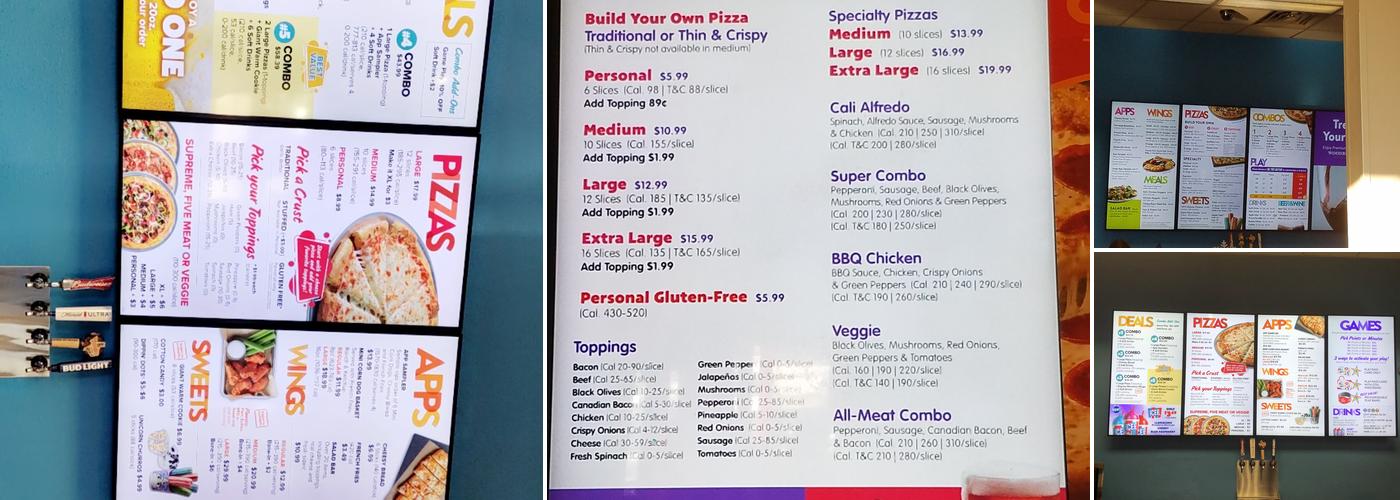 Chuck E. Cheese Menu
