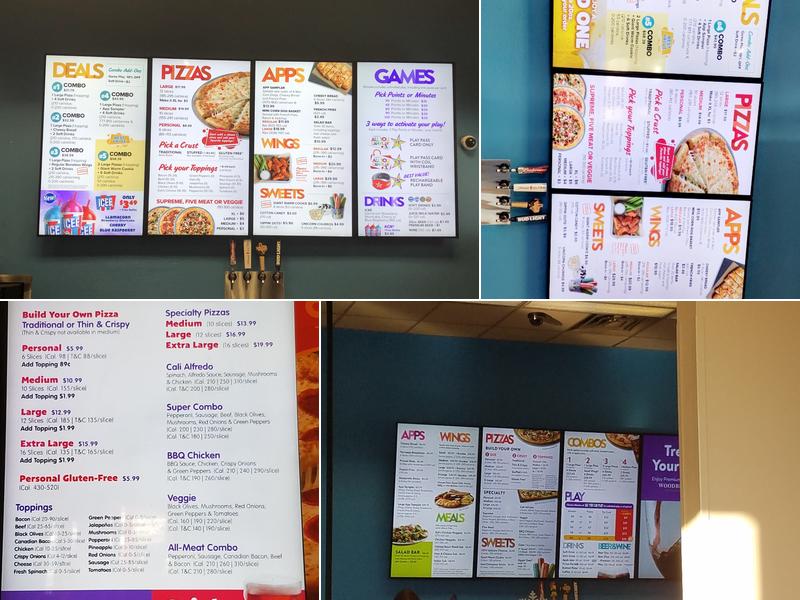 Chuck E. Cheese Menu