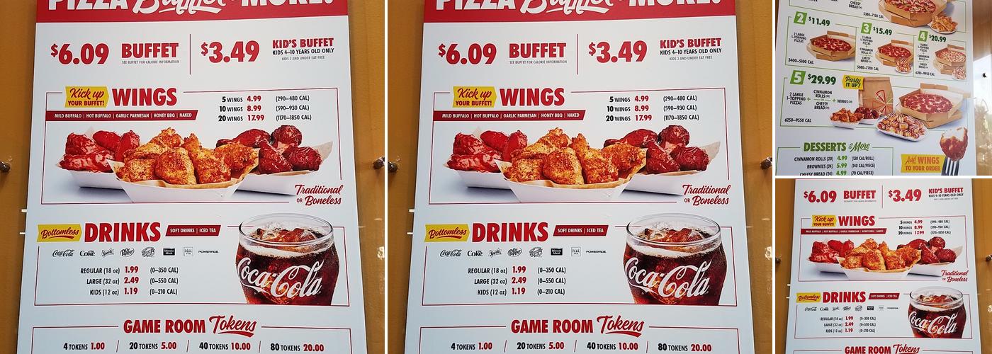 Cicis Pizza Menu
