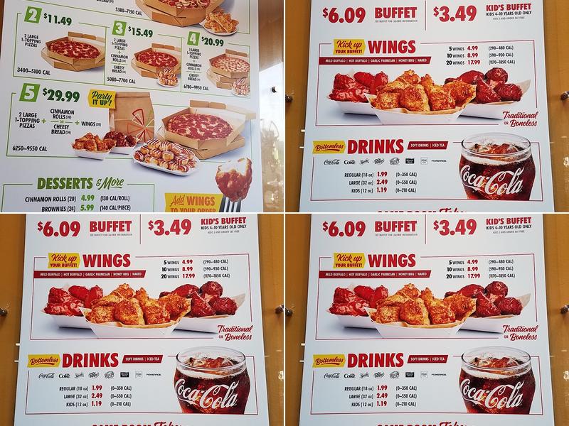Cicis Pizza Menu