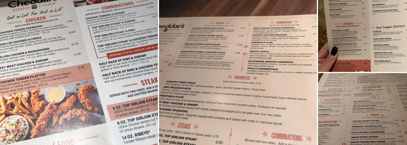 Cheddar's Scratch Kitchen Menu