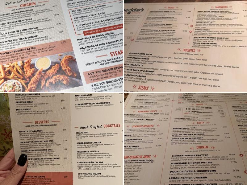 Cheddar's Scratch Kitchen Menu