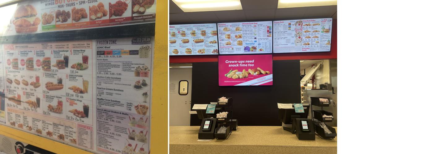 Sonic Drive-In Menu
