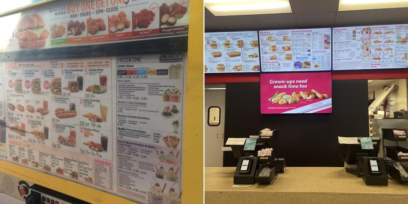 Sonic Drive-In Menu