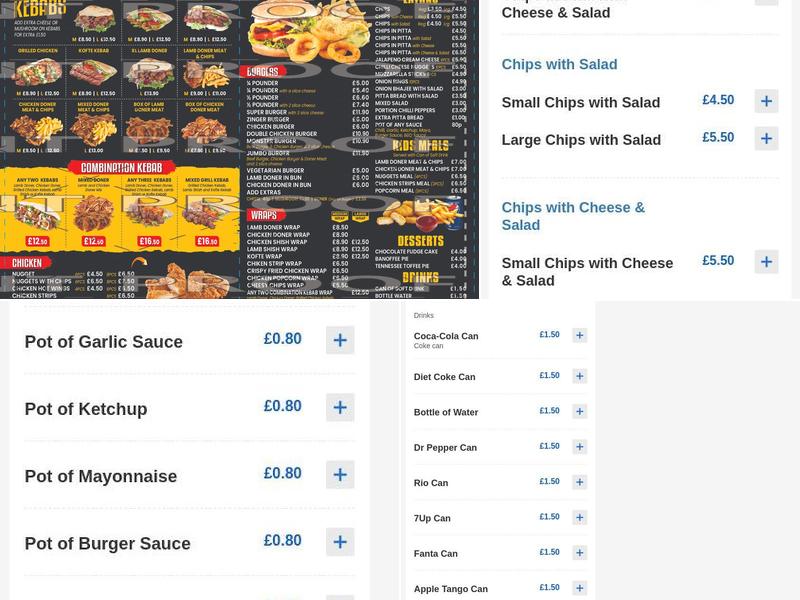 Romsey Kebab House Menu