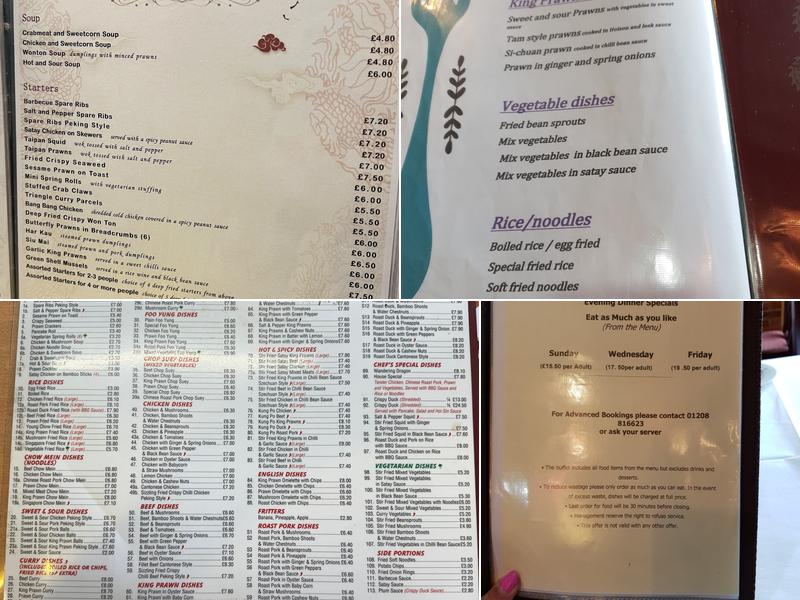 The Dancing Taipan Menu