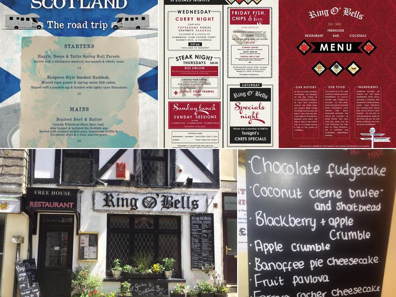 The Ring O' Bells Menu