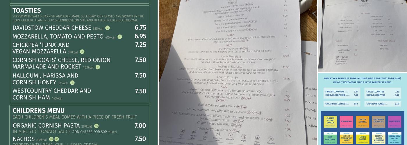 Eden Med Terrace Restaurant Menu