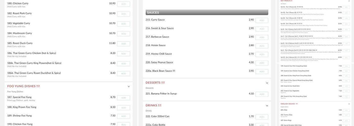 Great Wall Of China Takeway Menu